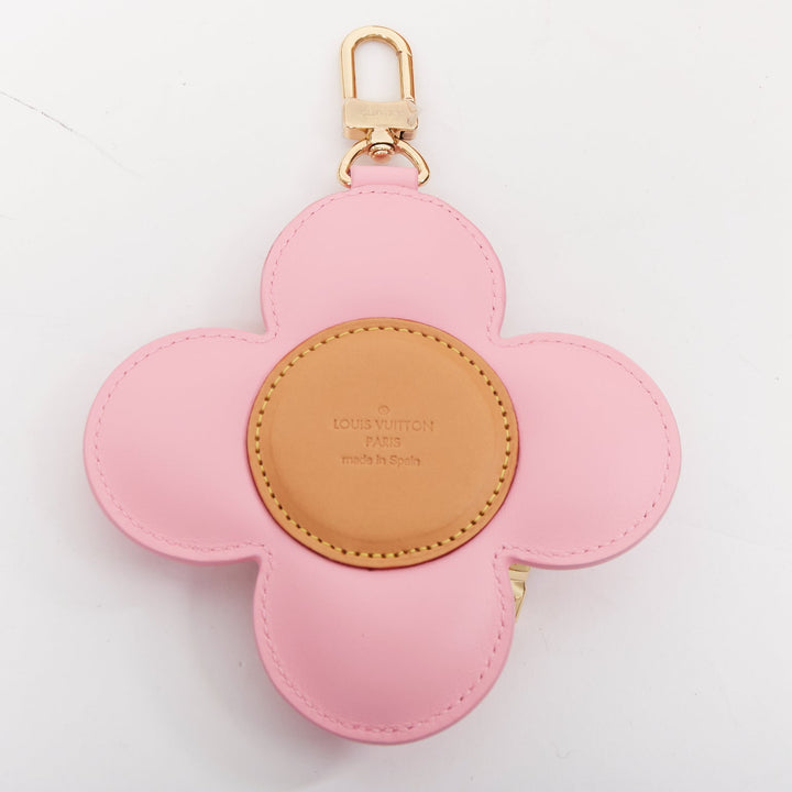 rare LOUIS VUITTON 2023 Vivienne Holidays pink flower coin pouch bag charm
