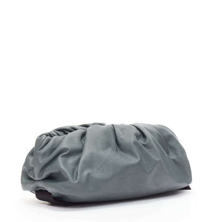 BOTTEGA VENETA The Body pouch grey smooth leather black sport strap waist bag