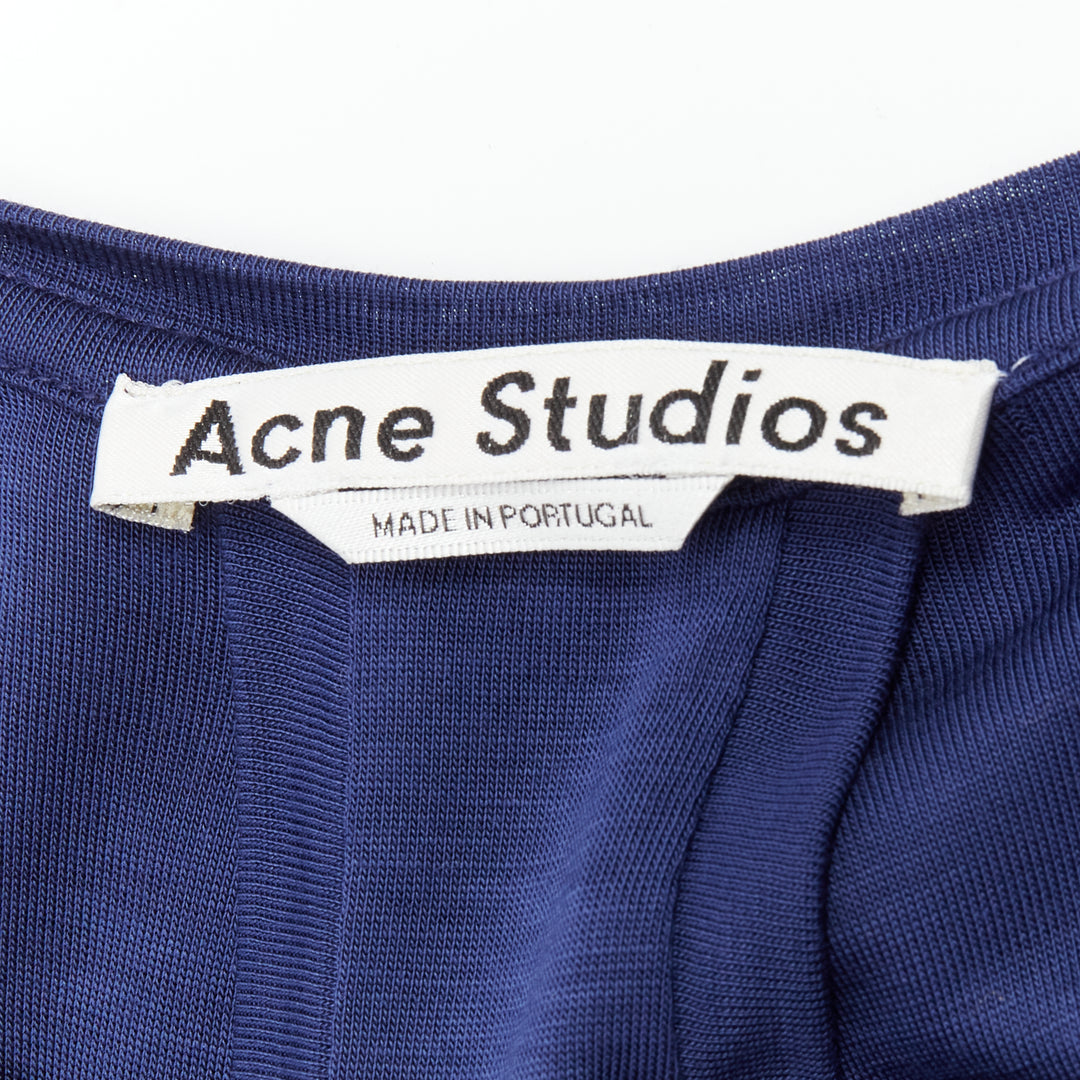 ACNE STUDIOS 2016 Ormanda Tencel navy cape illusion layered tank dress S