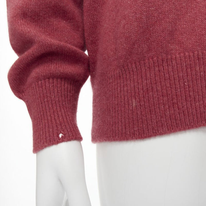 BRUNELLO CUCINELLI 100% cashmere grey collar half zip pullover sweater EU52 XL