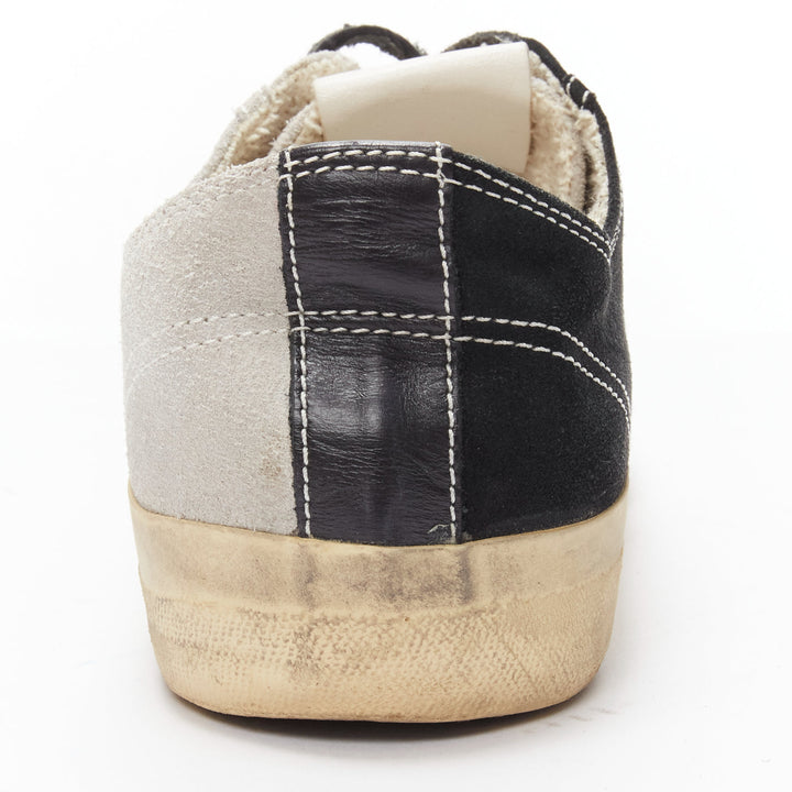 GOLDEN GOOSE VSTAR2 bicolor grey black distressed leather sneakers EU40