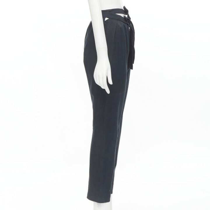COMME DES GARCONS Vintage 1980s double bow tie waist slim leg pants S