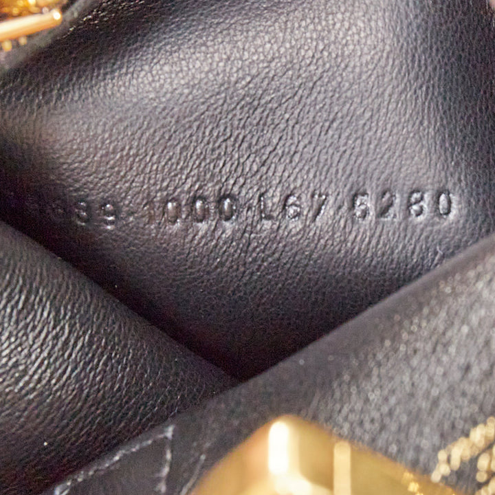 BALENCIAGA Demna Bel Air Small black leather gold hardware multi pocket bag