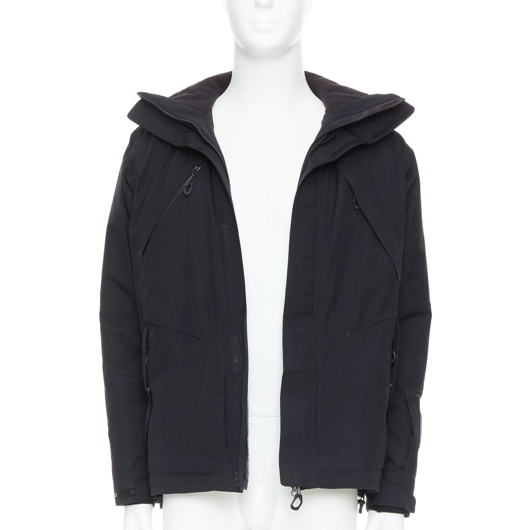 GOLDWIN black goretex padded logo zip pockets ski jacket M