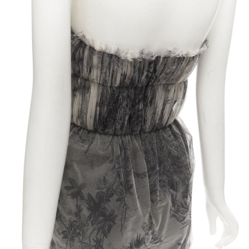 CHRISTIAN DIOR Fantaisie Dioriviera tulle gathered pleated romper FR34 XS