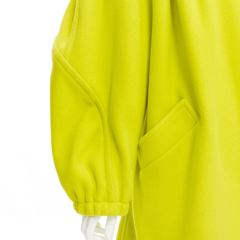 runway BALENCIAGA 2019 Runway yellow wool padded oversized cocoon coat FR34 XS