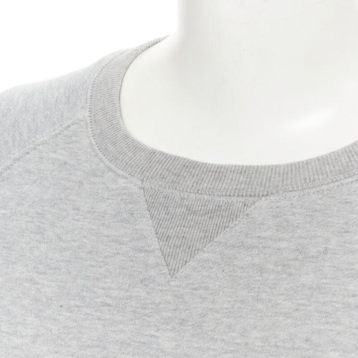 MAISON KITSUNE 100% cotton jersey fox embroidery logo pullover sweater XXS