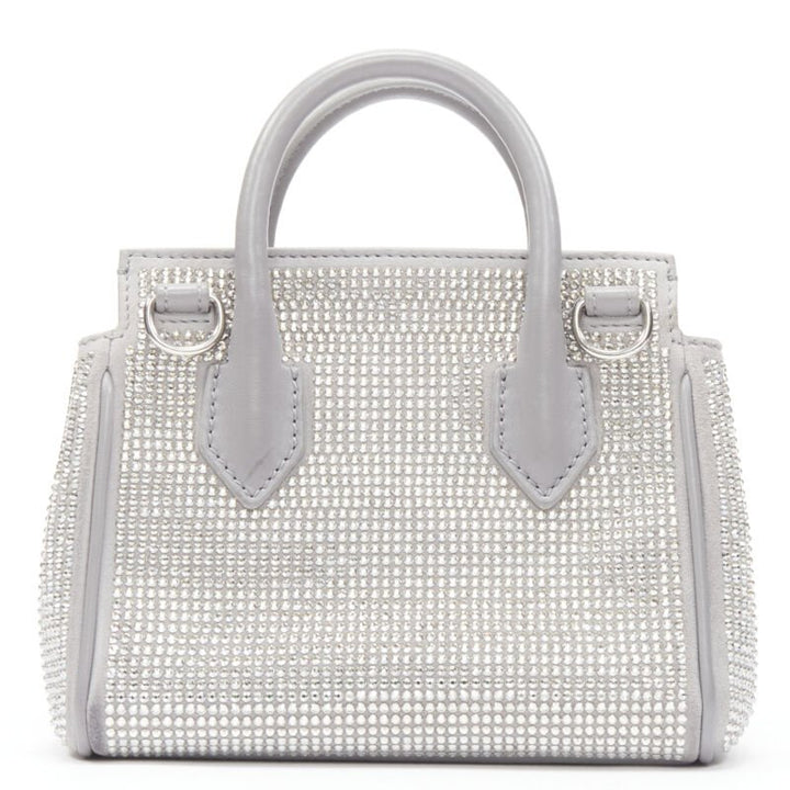 VERSACE Palazzo Empire Mini Limited Edition grey crystal crossbody bag