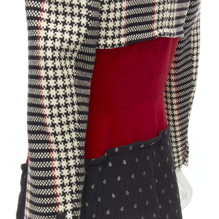 vintage Runway COMME DES GARCONS tweed velvet jacquard deconstructed blazer S