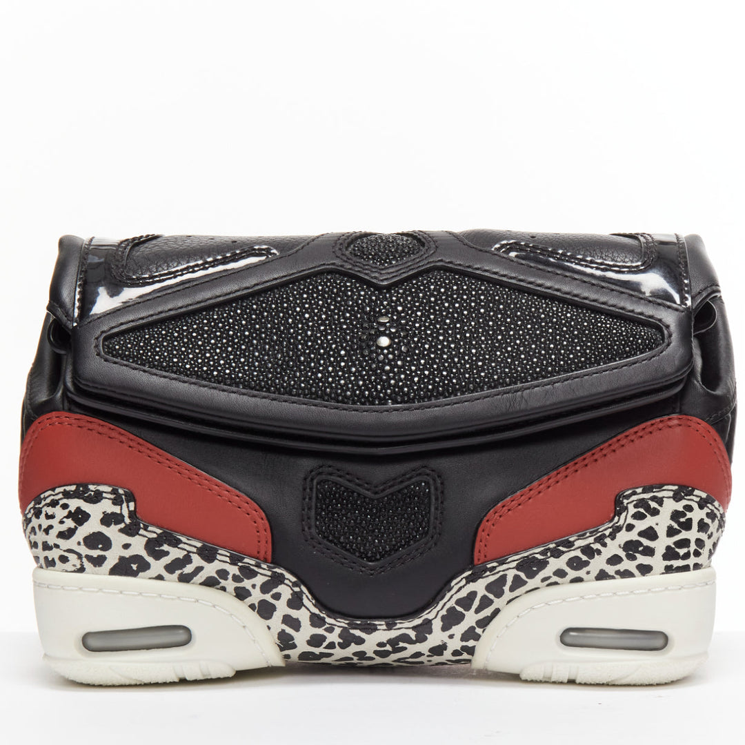 ALEXANDER WANG 2015 Runway Sneaker black leather panels clutch bag