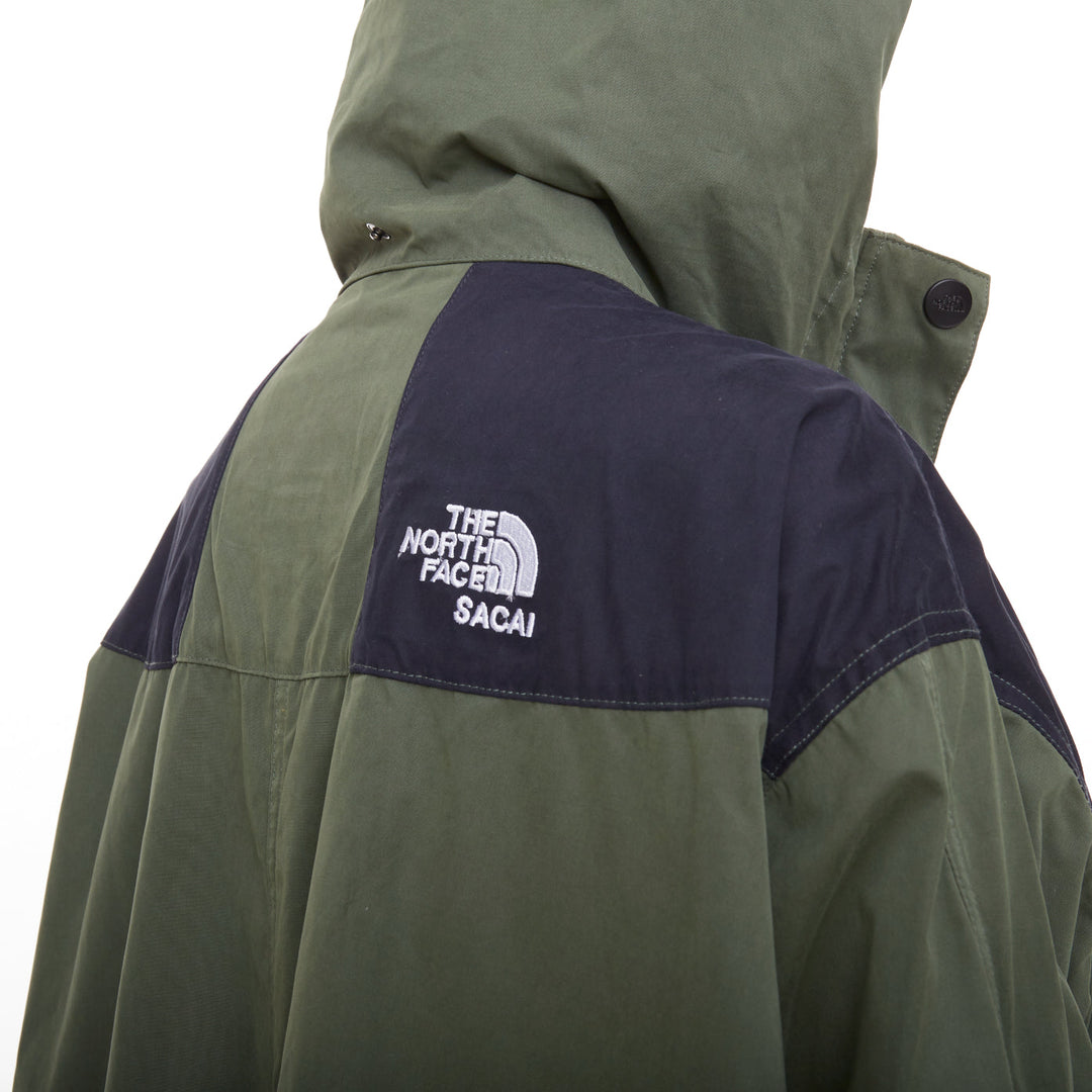 SACAI THE NORTH FACE 2017 Fishtail Mountain Parka green black anorak coat M