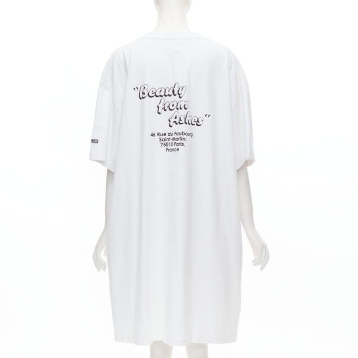 VETEMENTS 2018 Demna white We Love Our Hometown split front sweater XS