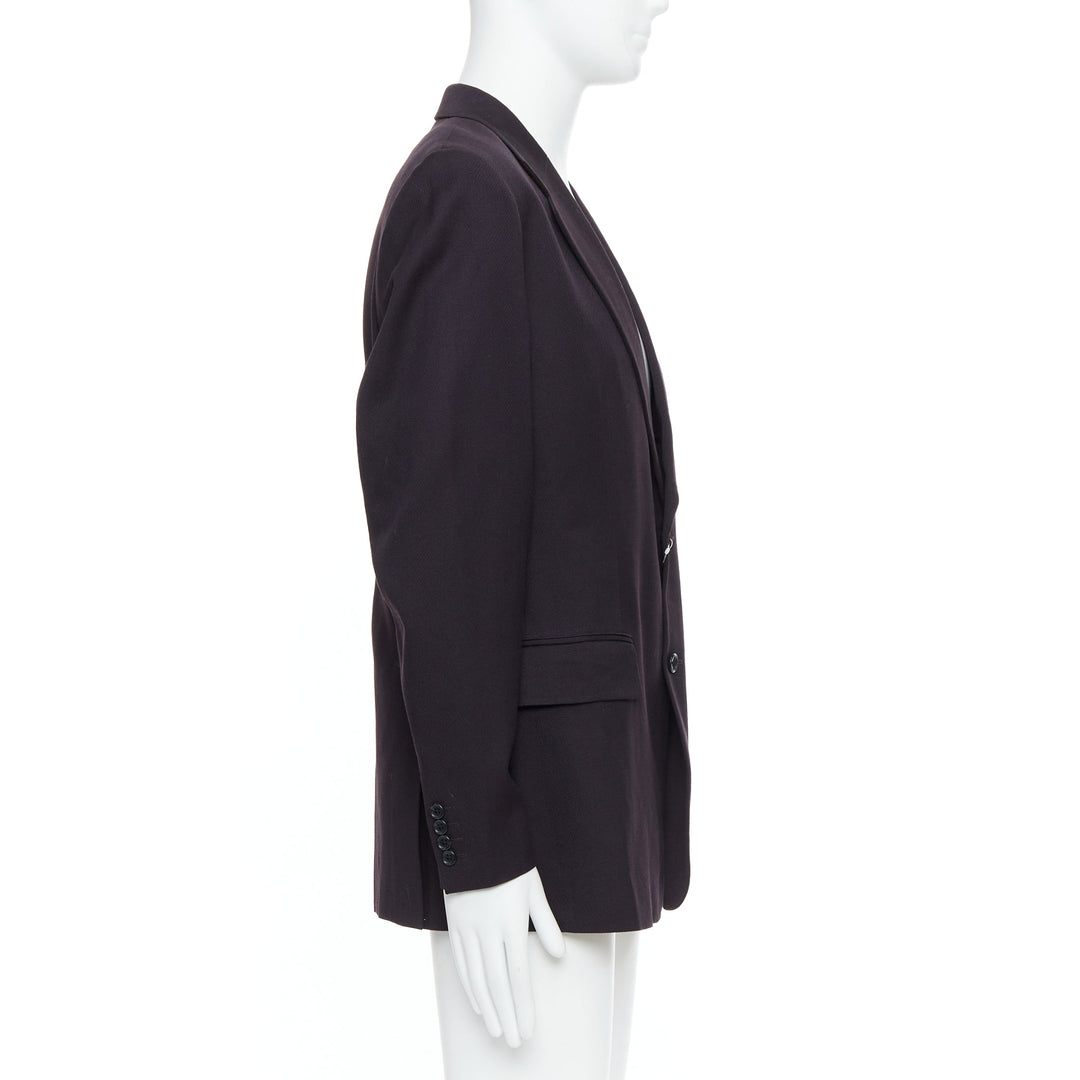 YOHJI YAMAMOTO Y's black wool cotton twill flap pocket blazer JP3 L