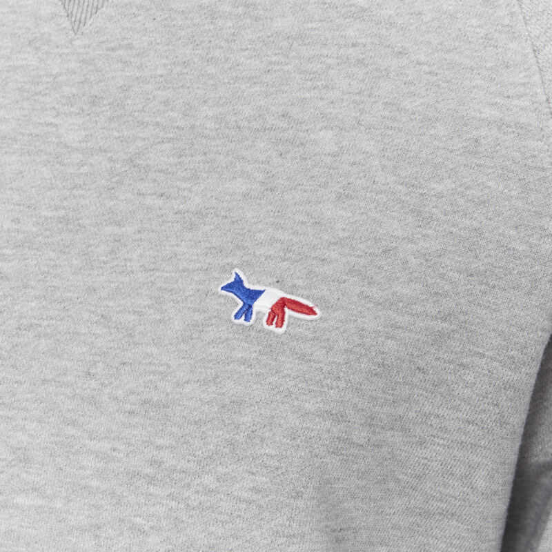 MAISON KITSUNE 100% cotton jersey fox embroidery logo pullover sweater XXS