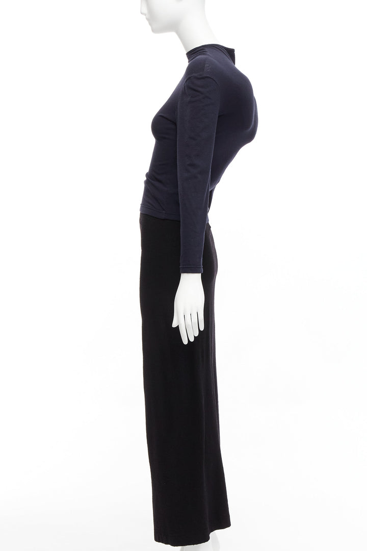COMME DES GARCONS 1997 Lumps Bumps black padded irregular top gathered skirt M