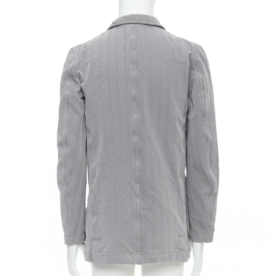 COMME DES GARCONS HOMME PLUS 1999 grey crinkle effect 3 pocket blazer M