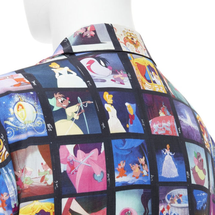 VERSACE DISNEY Limited Edition Cinderella print short bowling shirt EU42 XL