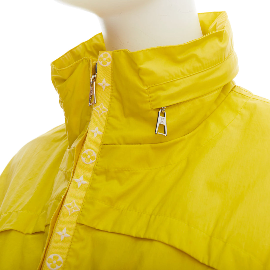 LOUIS VUITTON 2009 yellow monogram short sleeve zip up  jacket FR36 S