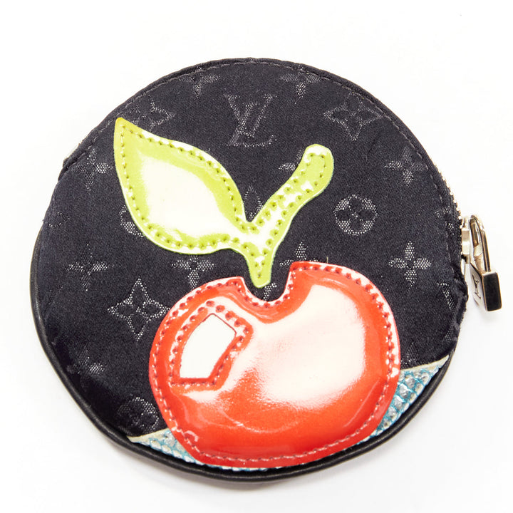 LOUIS VUITTON Mini Monogram Conte de Fees Apple black monogram coins pouch bag