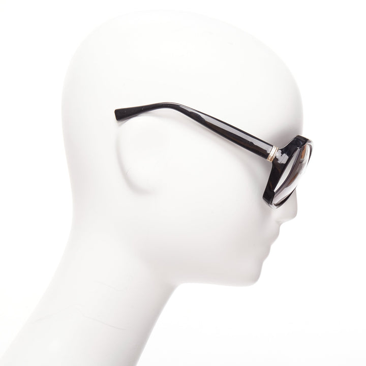 YVES SAINT LAURENT YSL6328S black flared out lens logo side square sunglasses