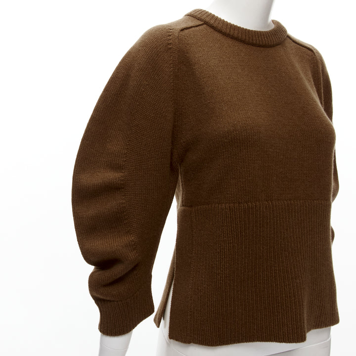 CHLOE 100% cashmere brow round puff sleeve cropped sweater S
