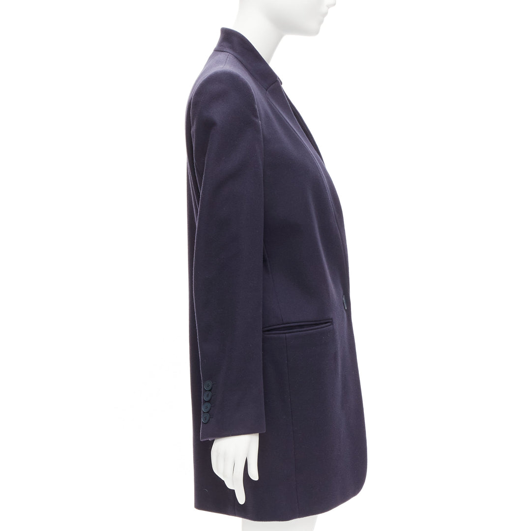 STELLA MCCARTNEY 2013 Bryce navy wool cashmere longline blazer coat IT42 M