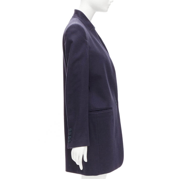 STELLA MCCARTNEY 2013 Bryce navy wool cashmere longline blazer coat IT42 M