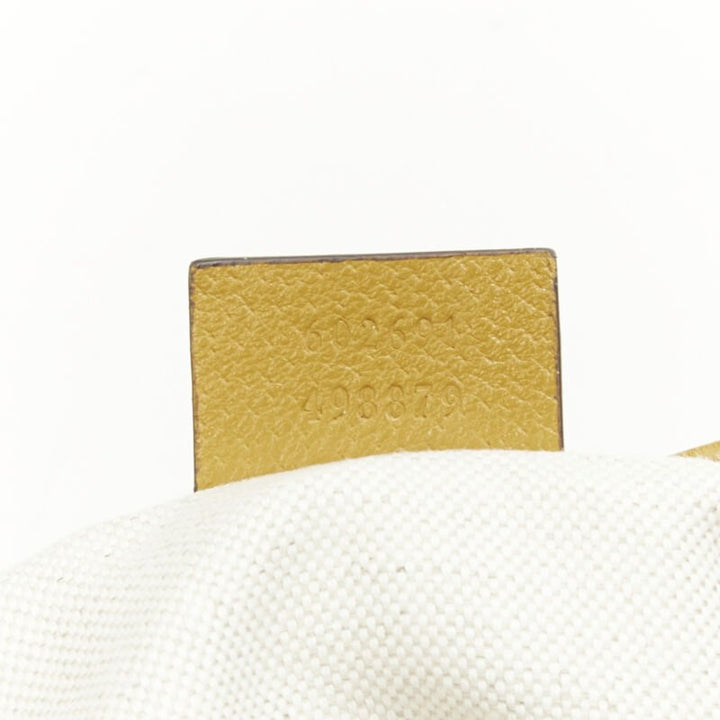 GUCCI DISNEY Candy GG Micky Mouse brown leather trim bucket bag