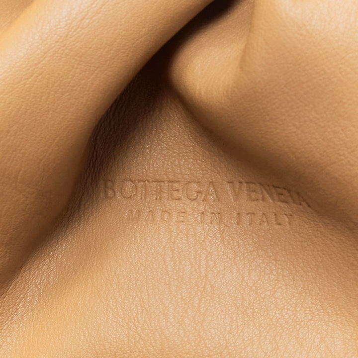 BOTTEGA VENETA The Pouch tan leather dumpling clutch bag