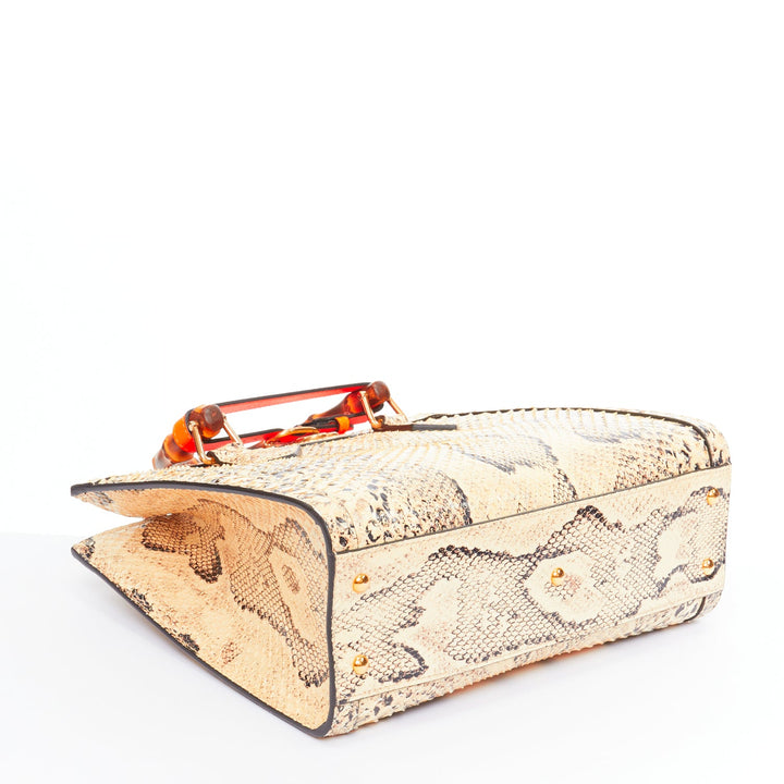 GUCCI Diana NM Small bamboo handle scaled leather crossbody bag