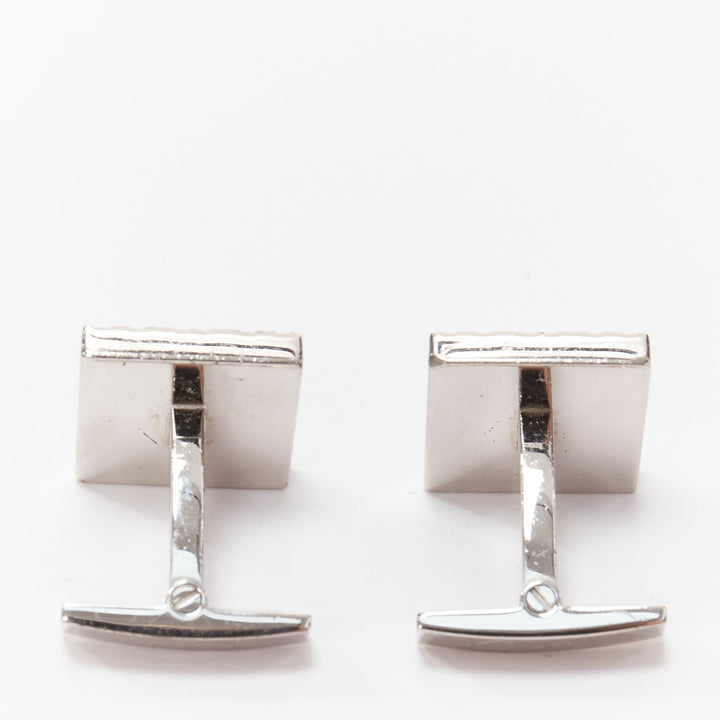 CARTIER C de Cartier Decor  925 sterling silver monogram square cufflinks