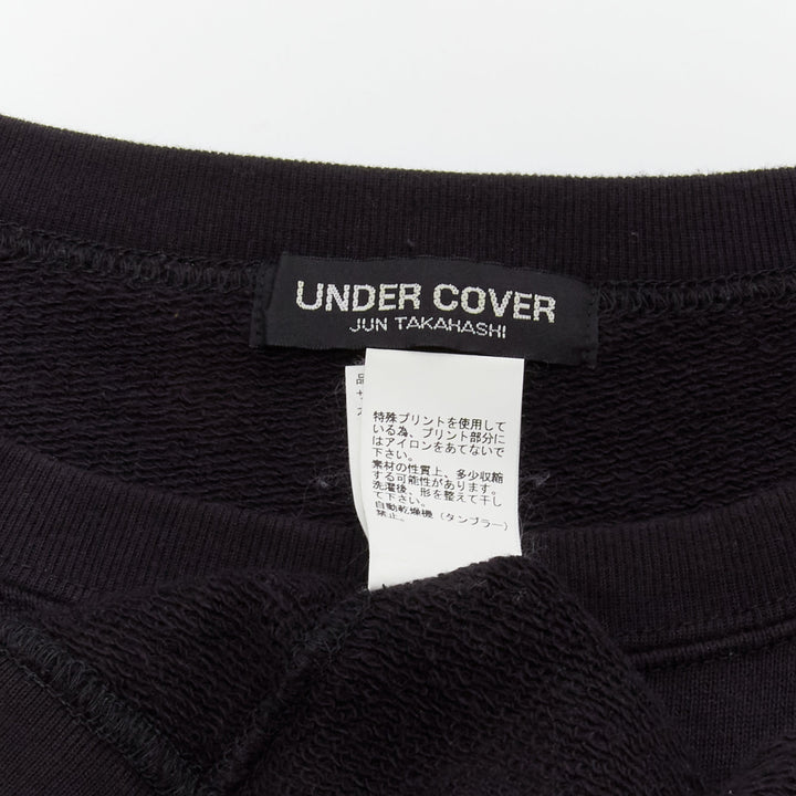 UNDERCOVER 2023 black cotton noise maker graphic crew neck sweatshirt JP3 L