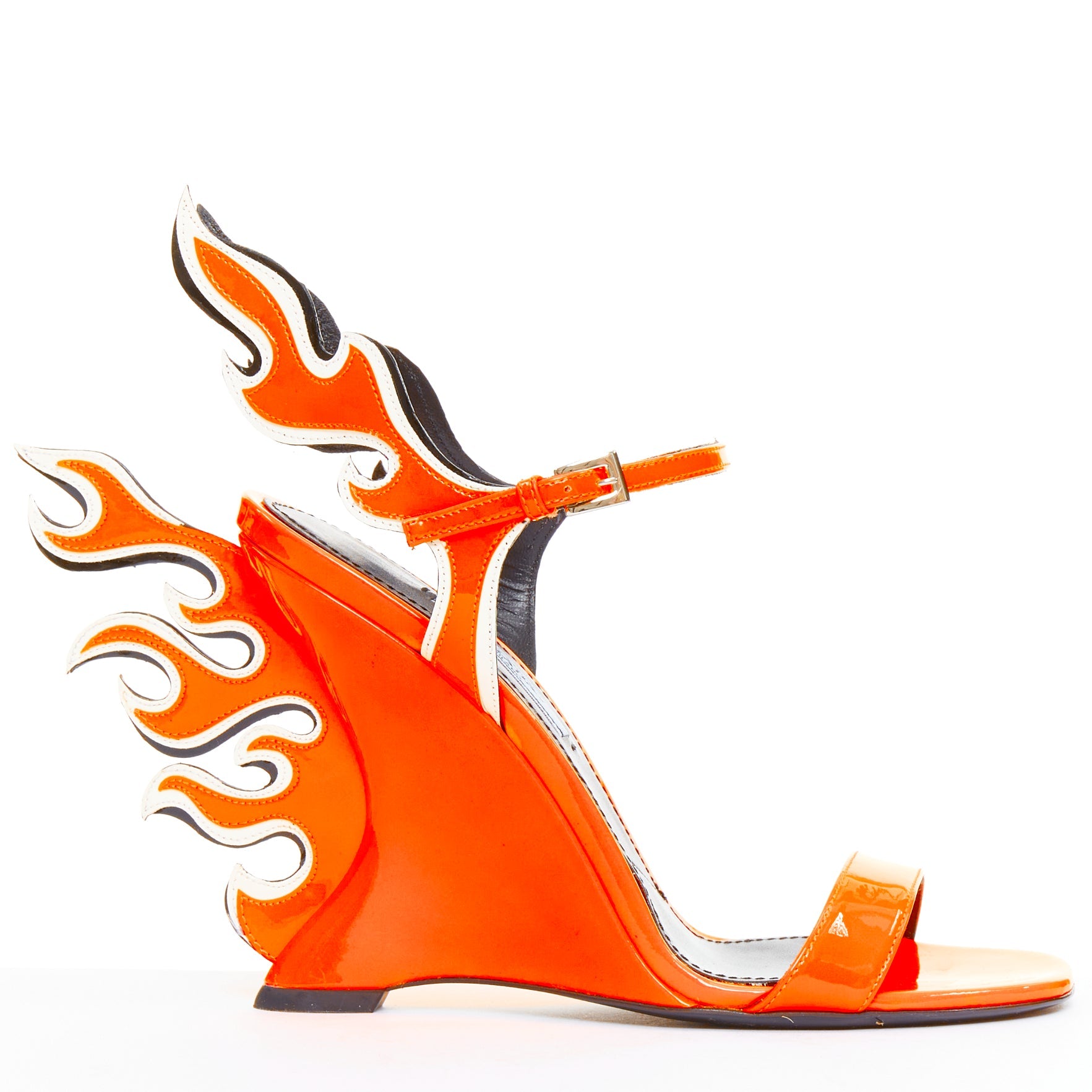 PRADA メタリックディスクミュール オレンジ Prada by Miuccia Prada - Orange Women Party/Cocktail Shoes | JHROP