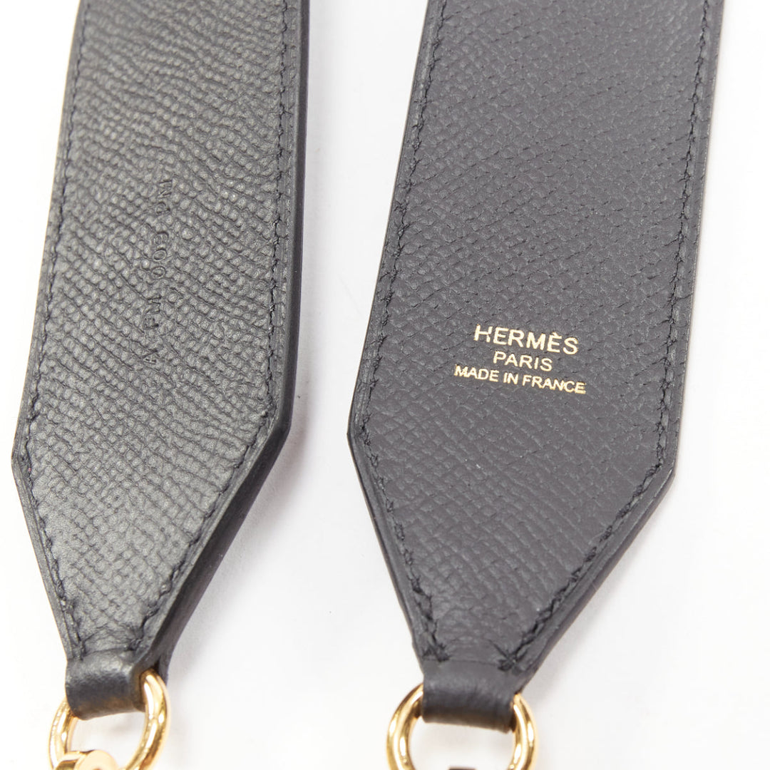 HERMES Sangle Cavale 40 green yellow black woven leather gold hardware strap