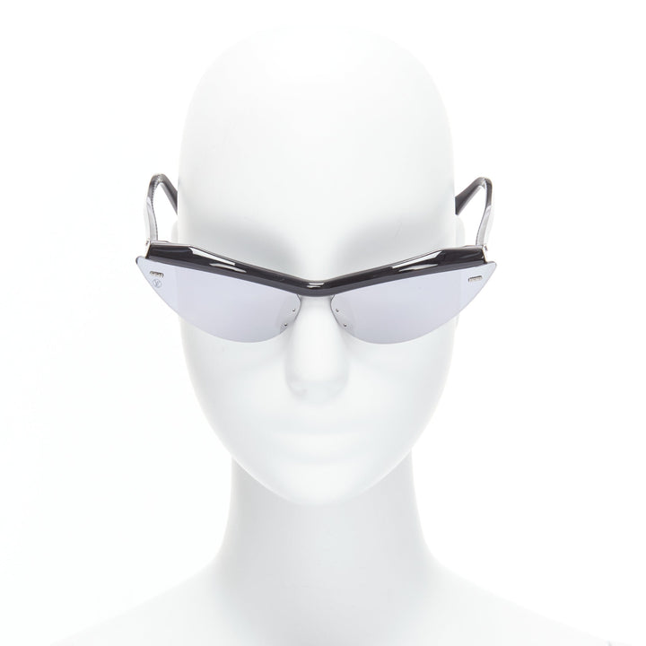 LOUIS VUITTON Z1011U For Your Eyes Only  silver cat eye sunglasses