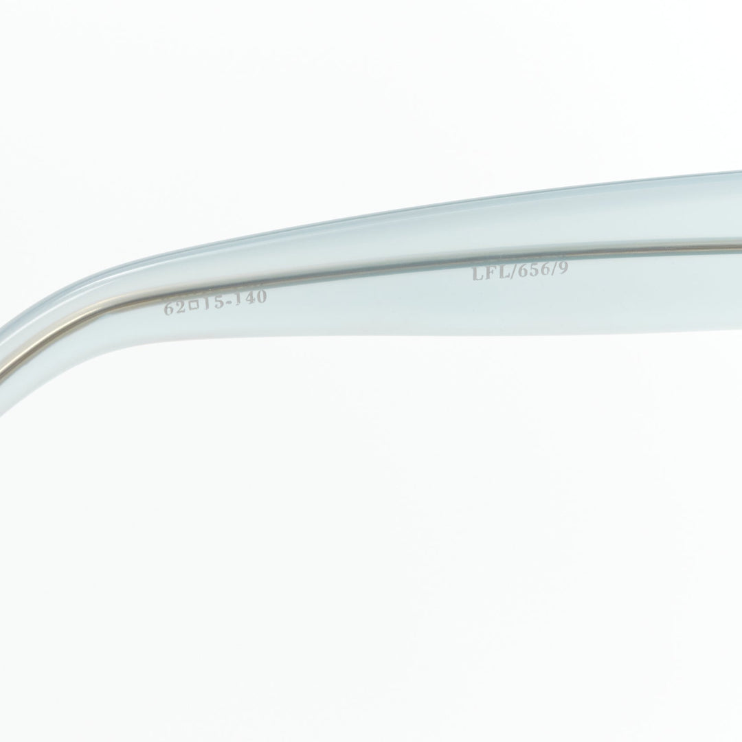 LINDA FARROW LFL656/9 blue acetate clear lens oversized sunglasses