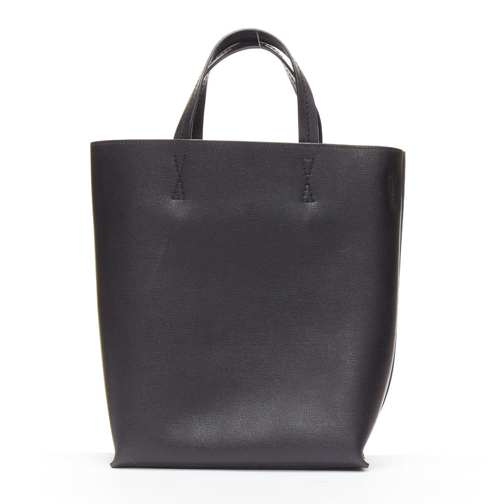 OFF WHITE Virgil Abloh Natural Habitat black leather neon cat crossbody tote bag