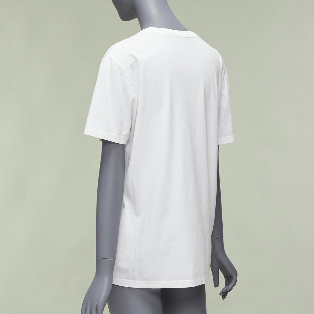 DIOR HOMME Kaws white yellow cross eye logo bee embroidery tshirt XS
