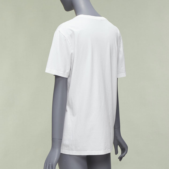 DIOR HOMME Kaws white yellow cross eye logo bee embroidery tshirt XS