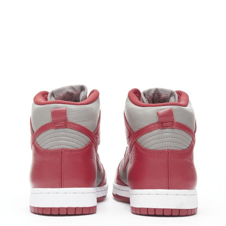 NIKE Dunk High UNLV soft grey university red high top dunk sneaker US8 EU38