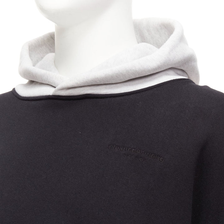 ALEXANDER WANG multicolour colorblocked panelled hoodie sweatshirt M