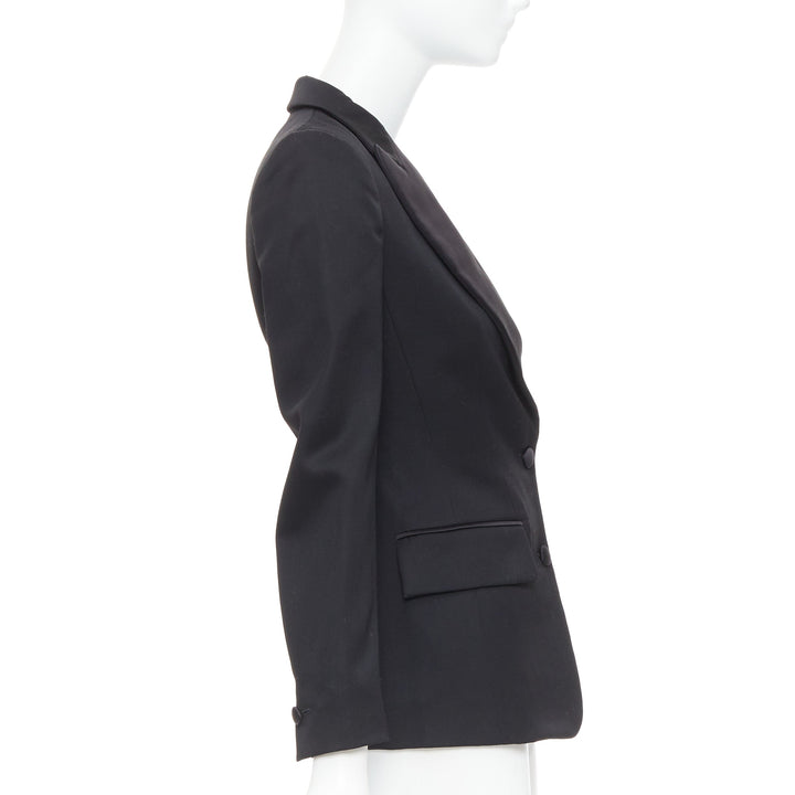 YVES SAINT LAURENT 2012 EDITION SOIR blackwool Le Smoking tuxedo jacket FR34 XS
