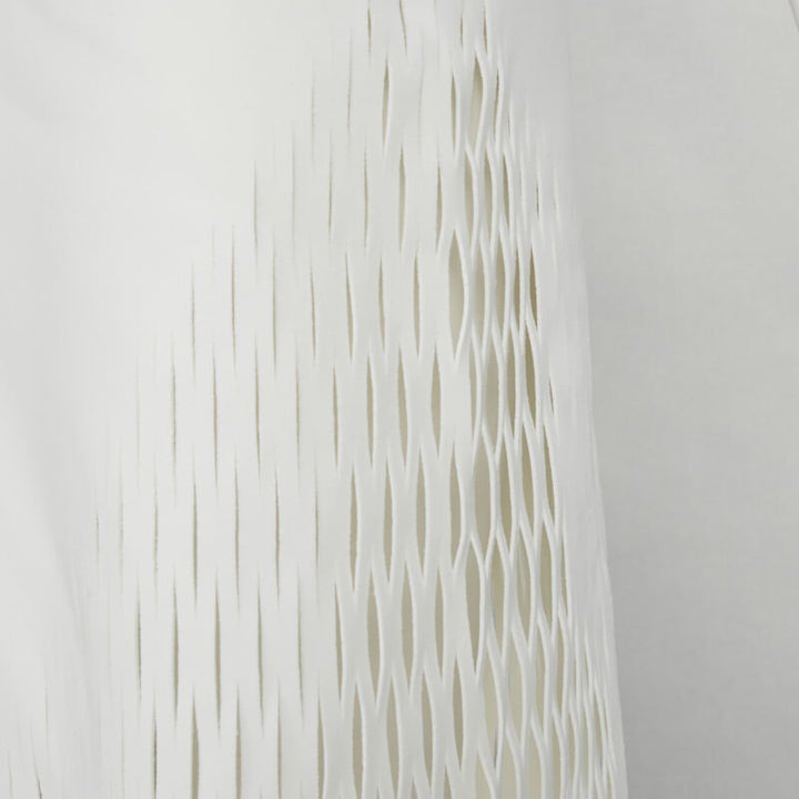 DION LEE white honeycomb cut out fringe hem midi skirt AUS 6 US2 XS