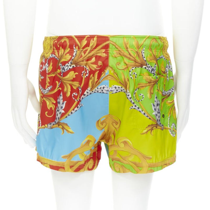 VERSACE Barocco Acanthus Pop print swim trunk shorts  IT6 XL