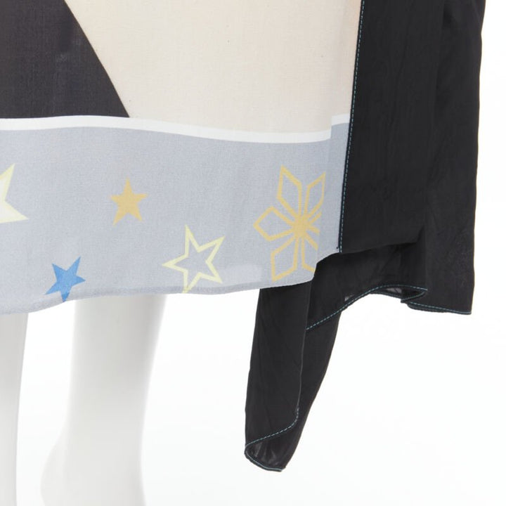 rare LOEWE Pop Art lady portrait photo print crystal embellished skirt FR36 XS