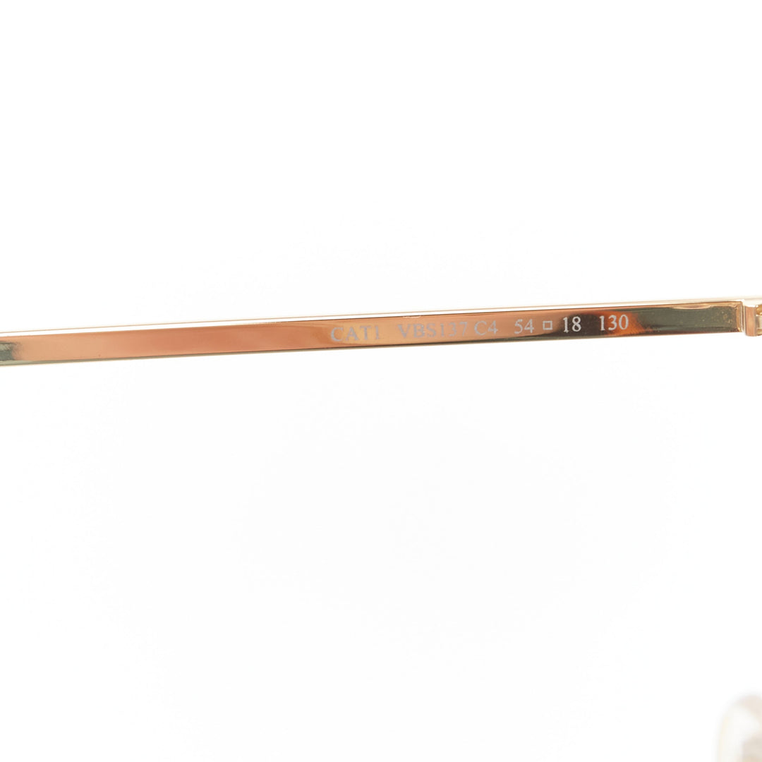 VICTORIA ECKHAM Cati VBS137 gold round frame yellow lens sunglasses
