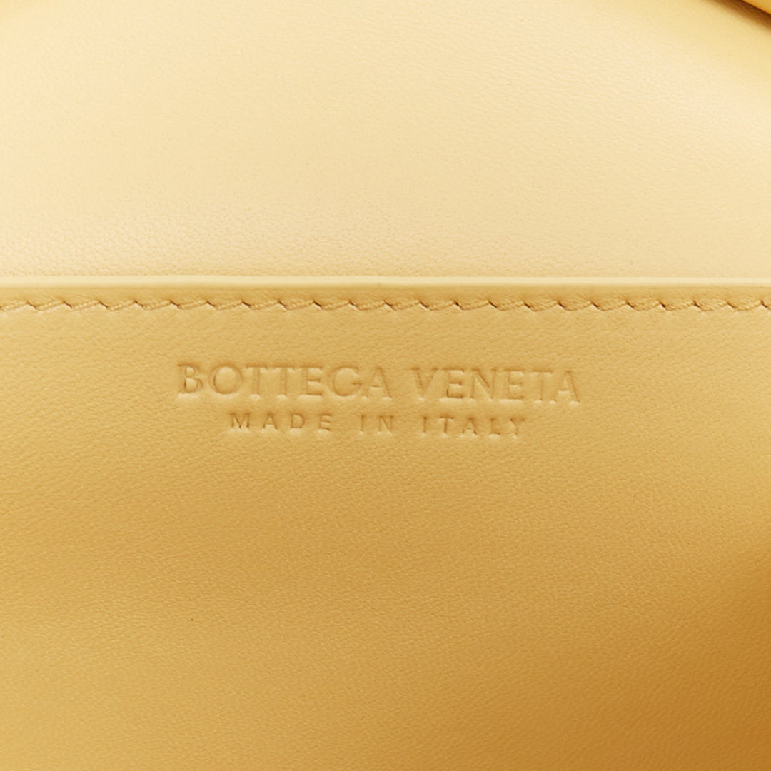BOTTEGA VENETA Sherpa Teddy Gold yellow shearling chain underarm shoulder bag