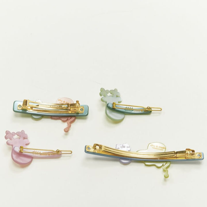 CHIC & MODE Alexandre Zouari LOT OF 4 Santa reindeer crystal acrylic hair band