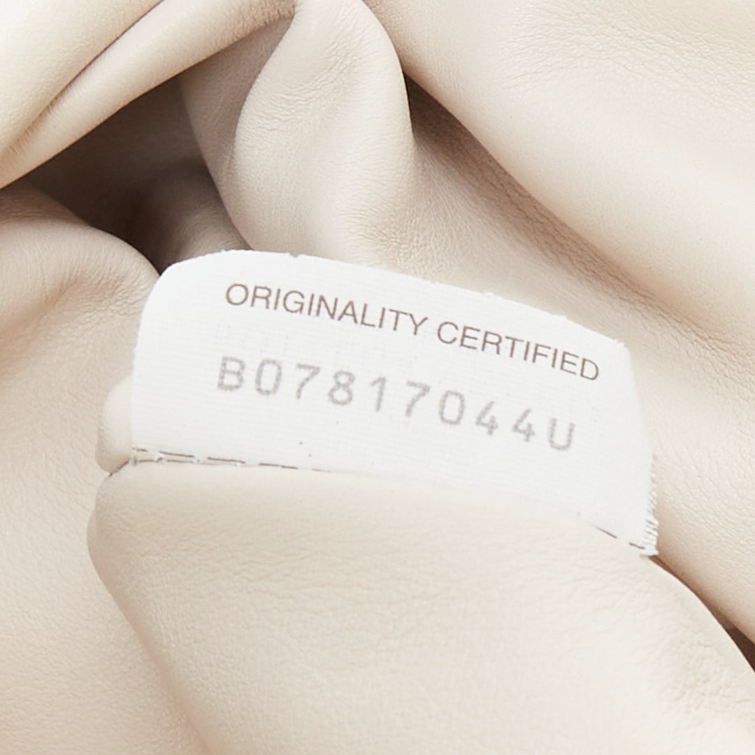 BOTTEGA VENETA Pouch off white cream soft leather oversized clutch bag