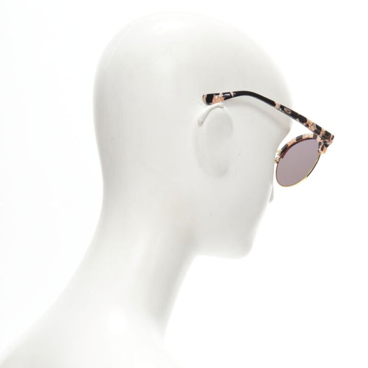GENTLE MONSTER Moon Cut orange black acetate half frame sunglasses